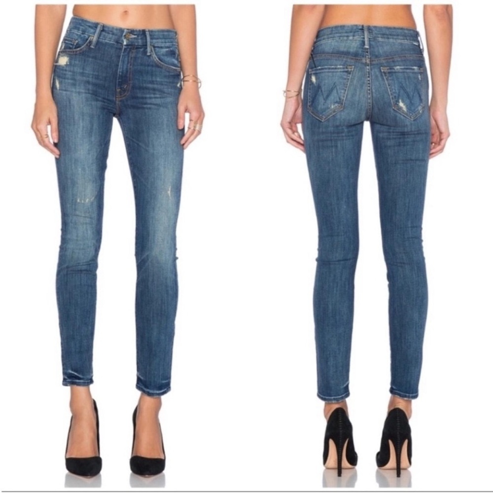 MOTHER The Looker Rough It Up Mid Rise Skinny Jeans 30